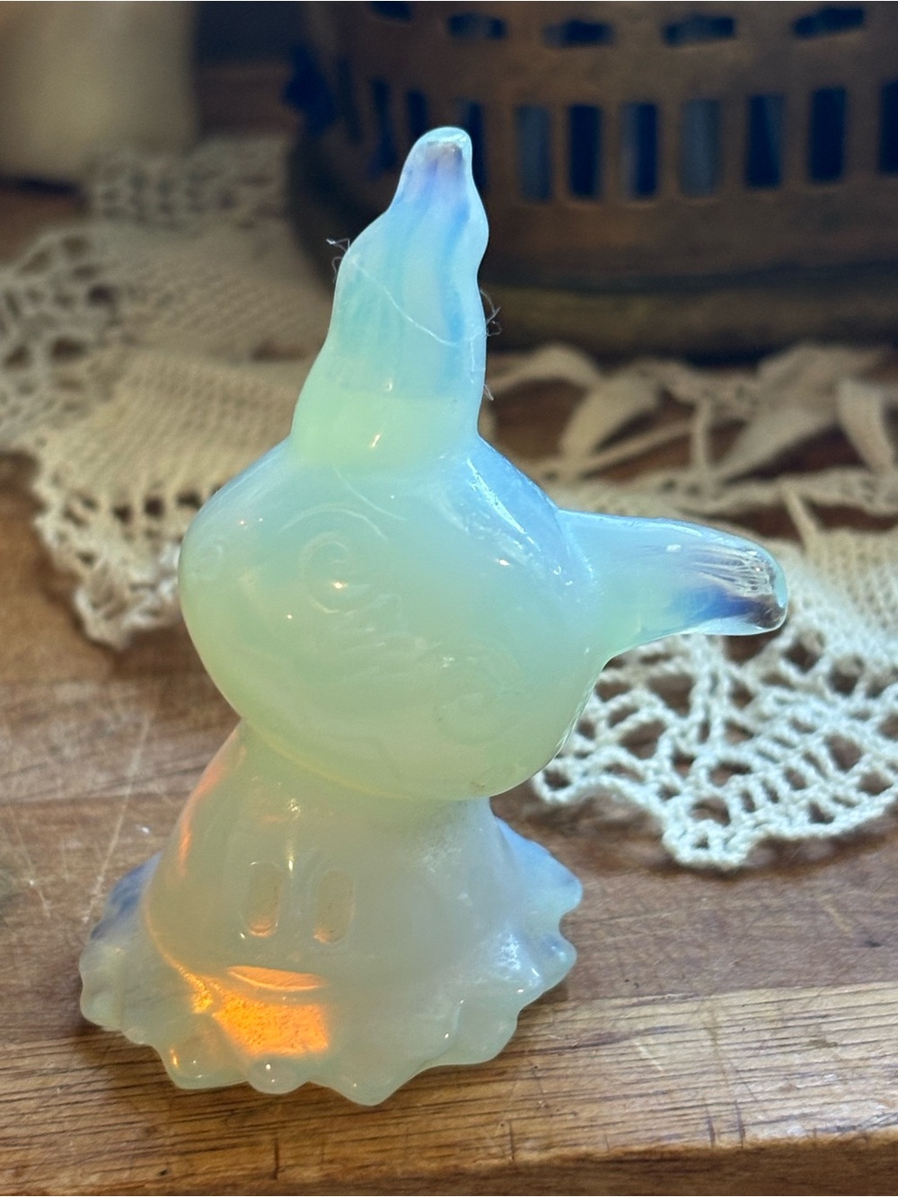 Opal it’s Ghost Figurine | Hand Carved Crystal Halloween Decor